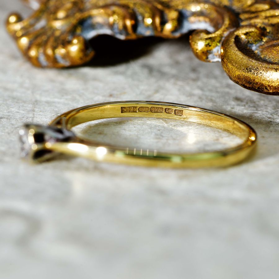 Antique The Vintage Brilliant Cut Diamond Dainty Ring