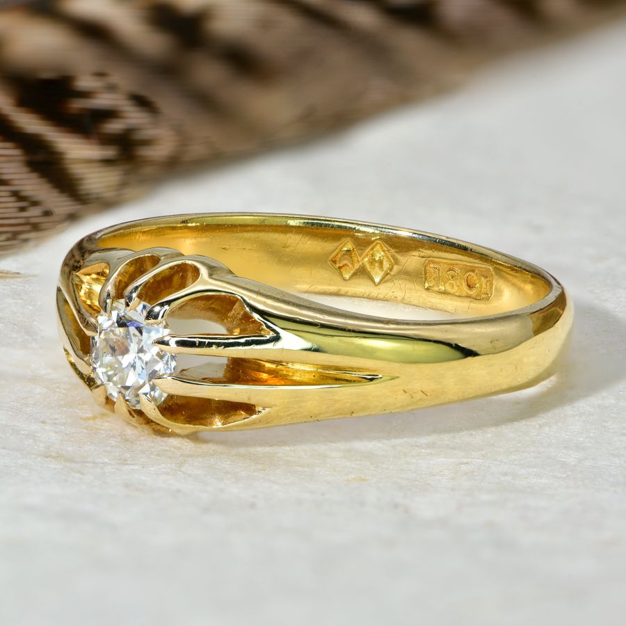Antique The Vintage Brilliant Cut Solitaire Diamond Classic Ring