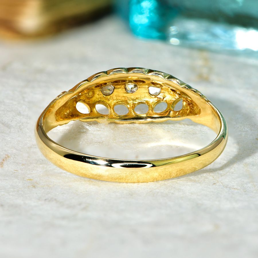 Antique The Antique 1911 Five Diamond Eyelet Ring