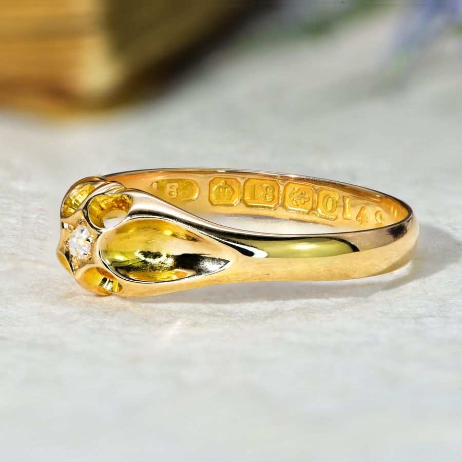 Antique The Antique 1913 Single Cut Solitaire Diamond Ring