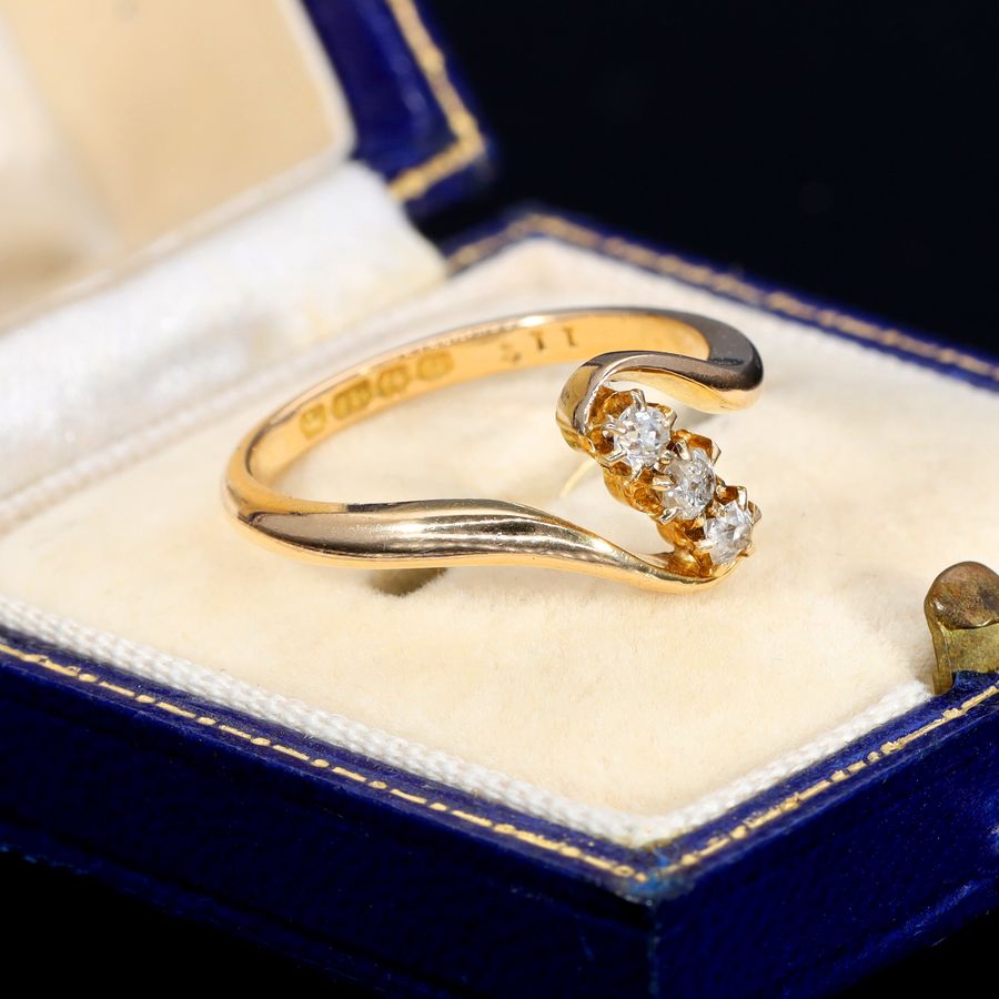 Antique The Antique 1919 Old European Diamond Twist Ring