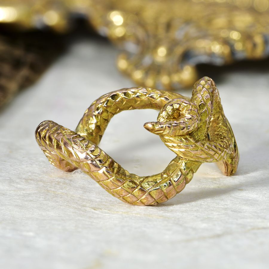 Antique The Antique Coiled Sapphire Snake Ring
