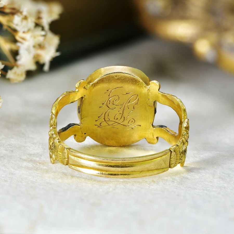 Antique The Antique Georgian Lattice Mourning Ring