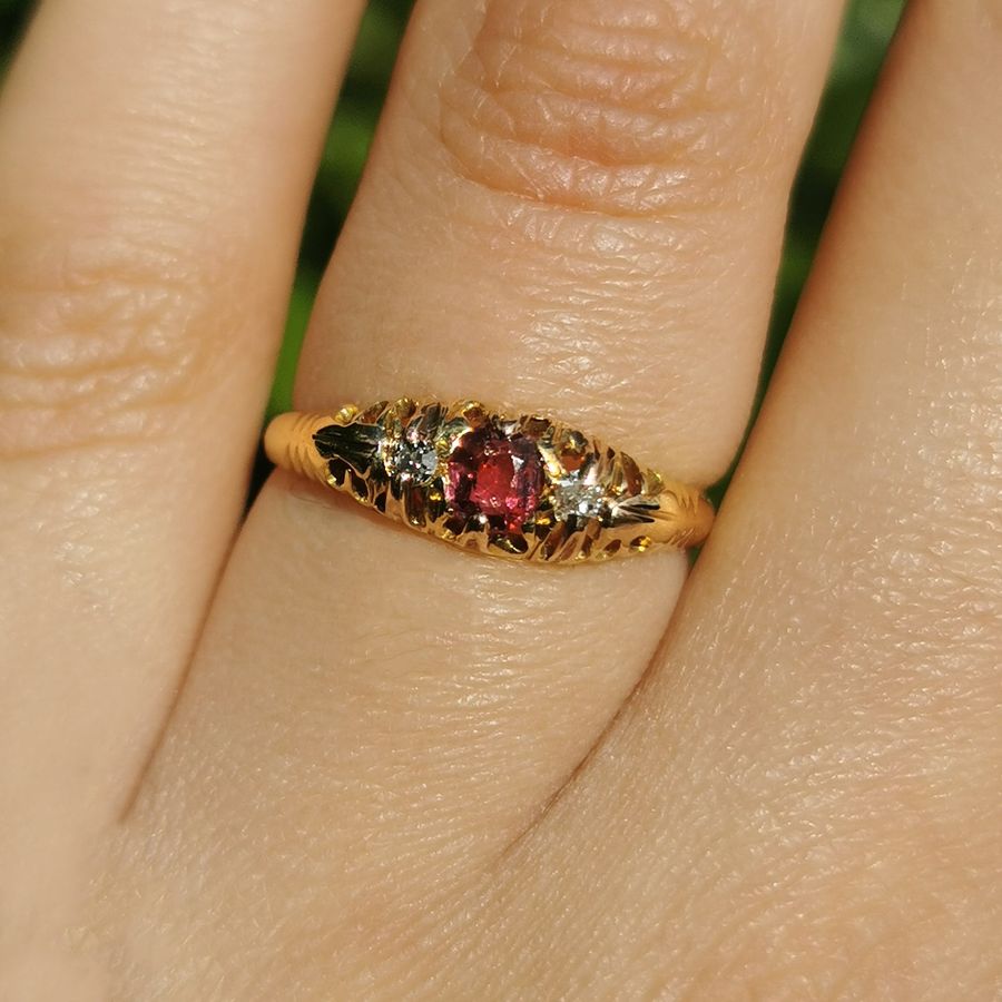 Antique The Antique Ruby and Diamond Ring