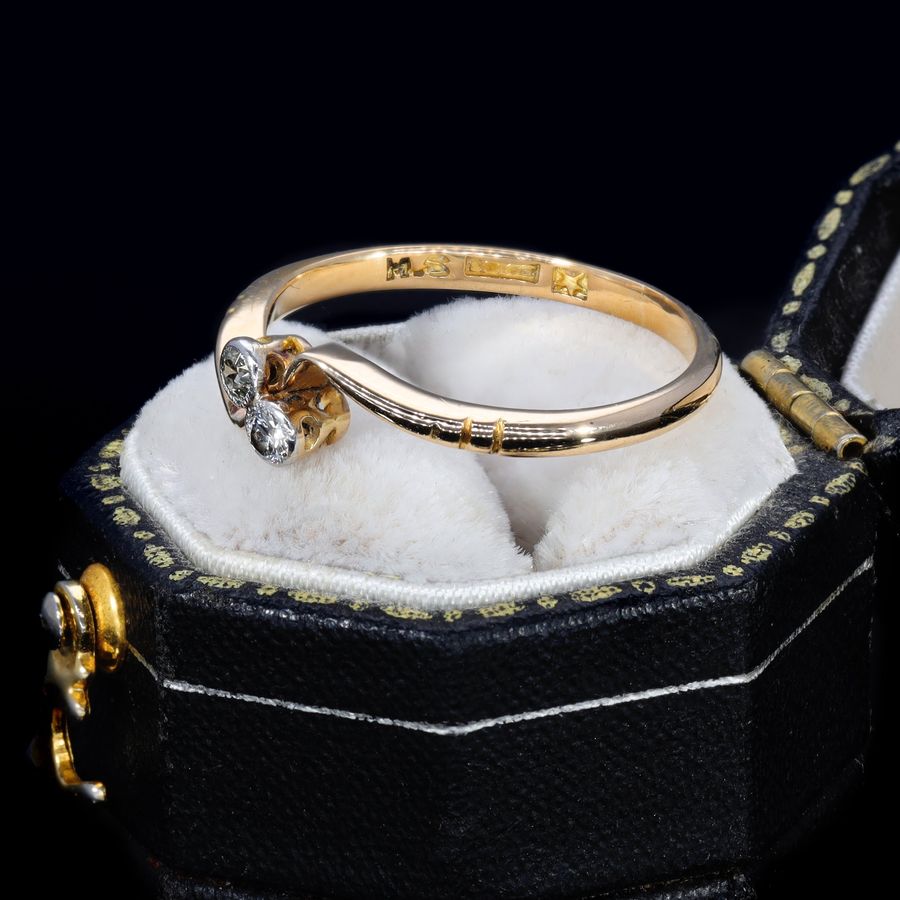 Antique The Antique Toi Et Moi Diamond Dainty Ring