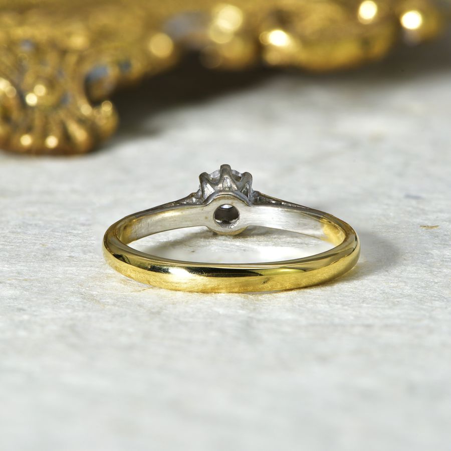 Antique The Cathedral Illusion Set Diamond Solitaire Ring