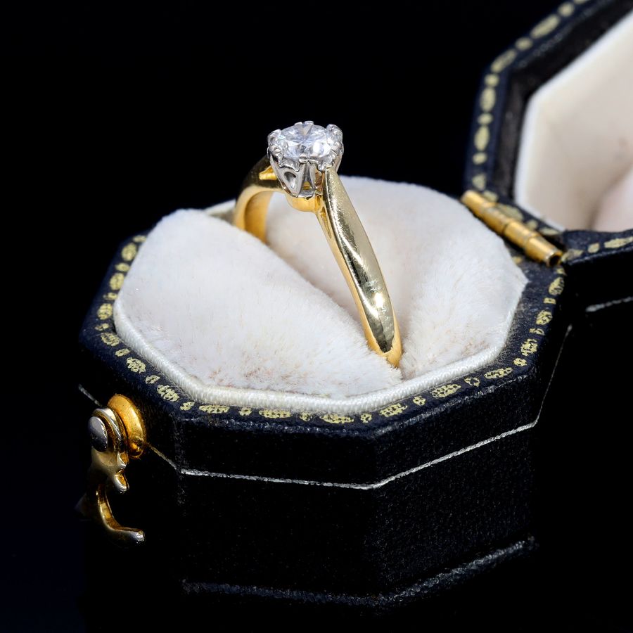 Antique The Vintage Brilliant Cut Solitaire Diamond Splendid Ring
