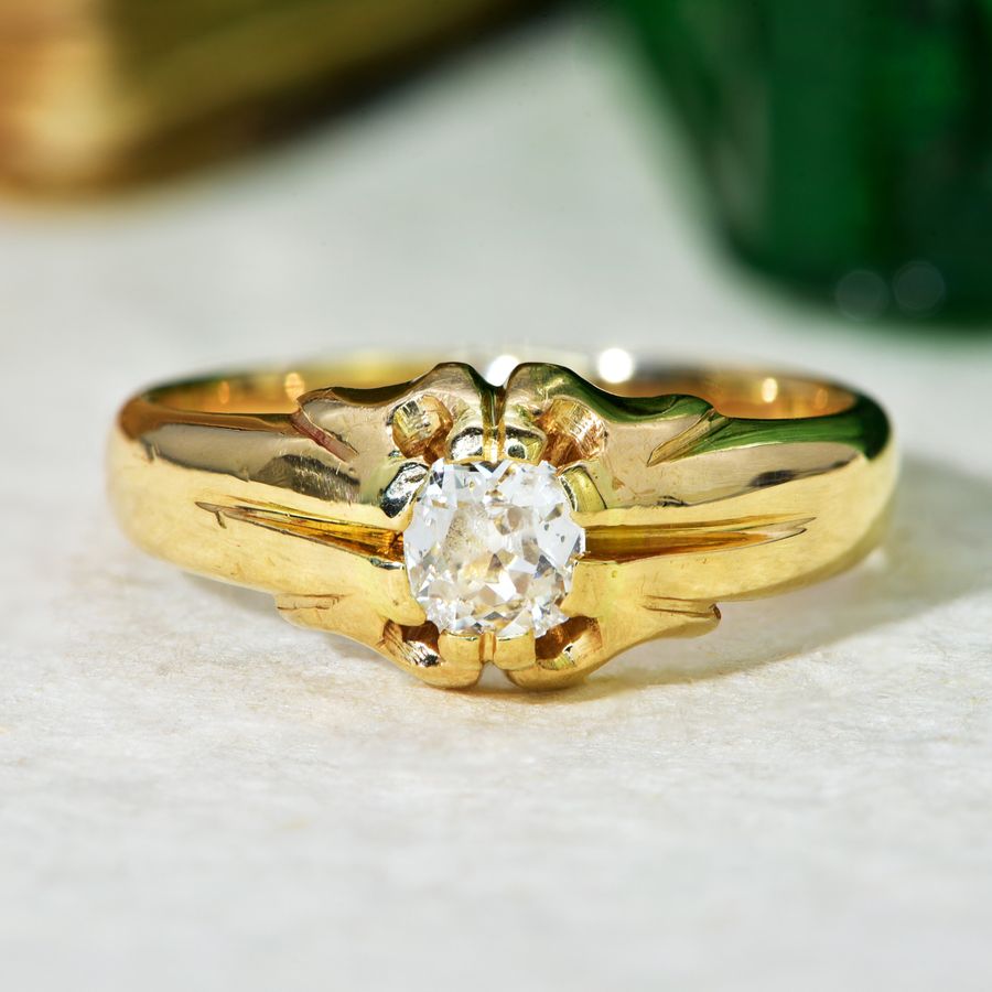 The Antique Old Swiss Cut Diamond Solitaire Ring