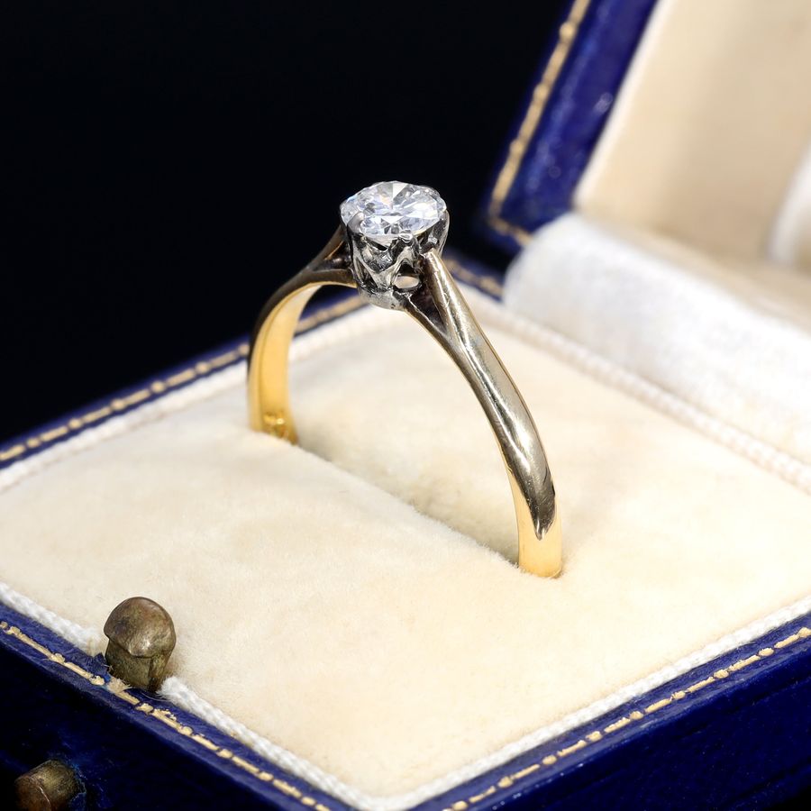 Antique The Vintage Brilliant Cut Diamond Solitaire Ring