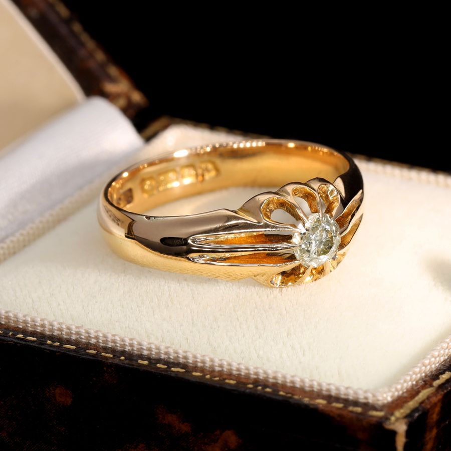 Antique The Antique 1919 Claw Set Yellow Diamond Ring