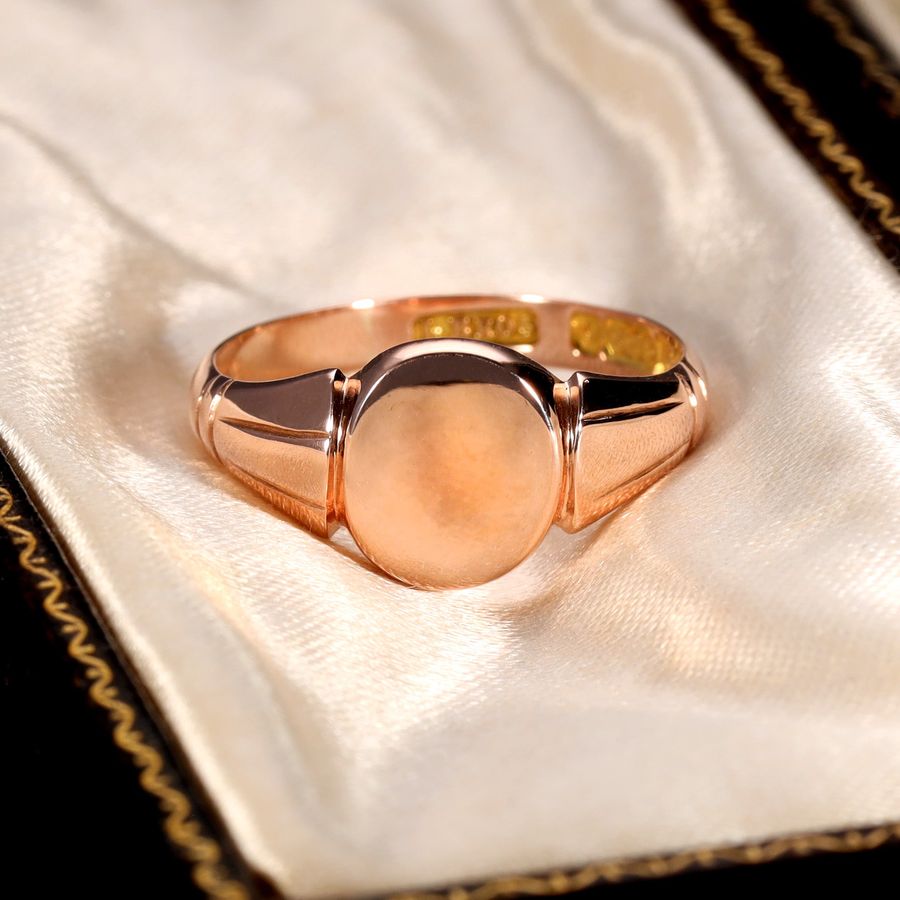 Antique The Antique 1920 Rose Gold 9ct Signet Ring