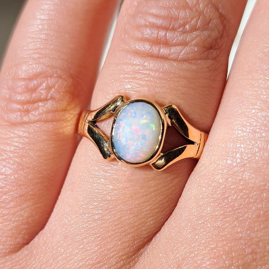 Antique The Antique 22ct Gold 1923 Opal Ring