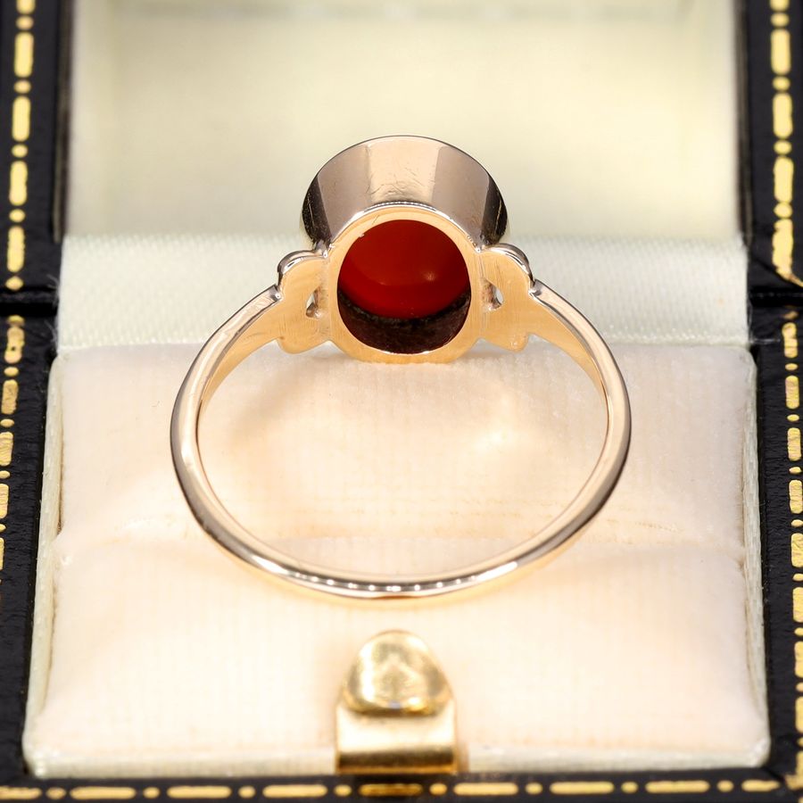 Antique The Vintage 1960 Orange Carnelian Ring