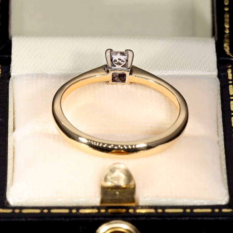 Antique The Vintage Asscher Cut Solitaire Diamond Ring