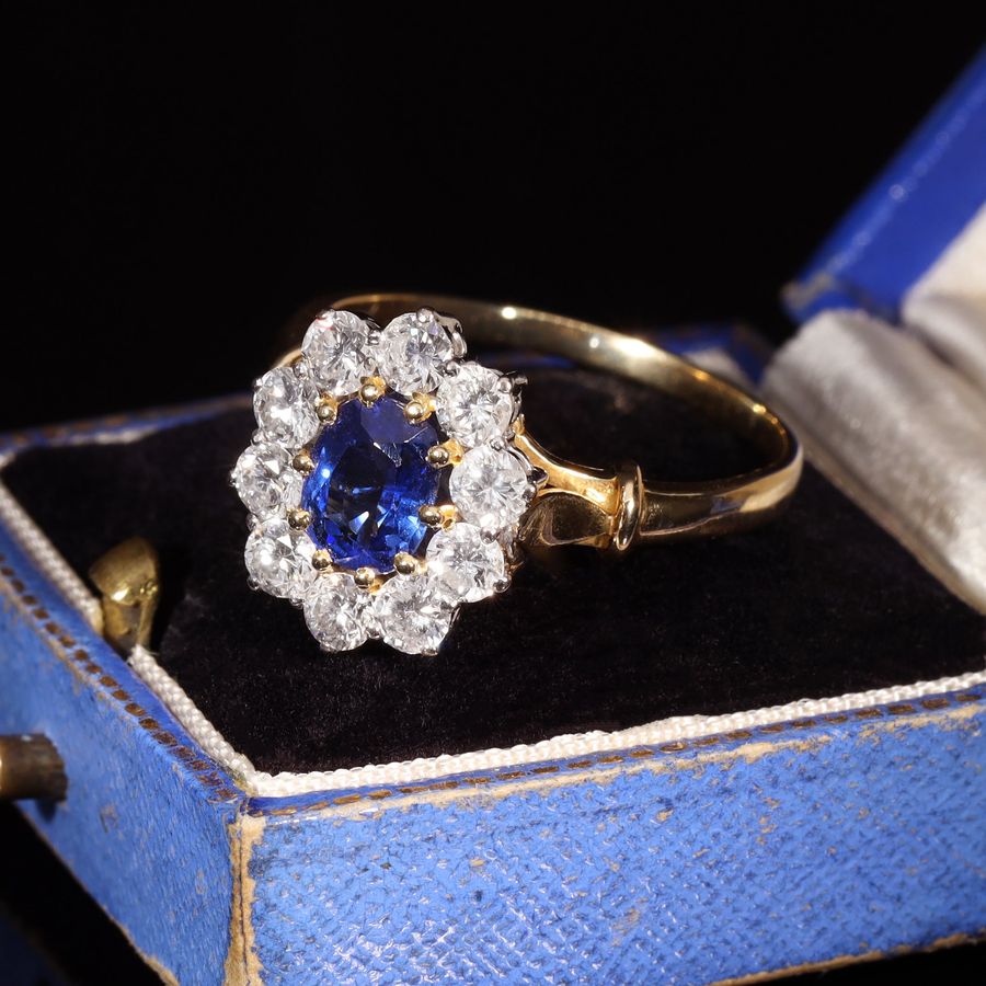 Antique The Vintage Sapphire and Diamond Royal Ring