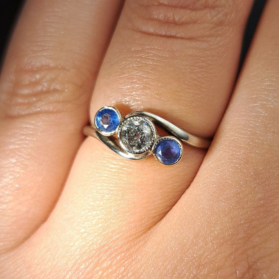 Antique The Vintage Diamond and Sapphire Trio Ring