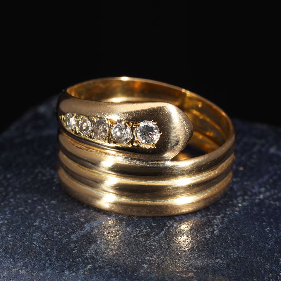 Antique The Antique 1890 Victorian Diamond Snake Ring