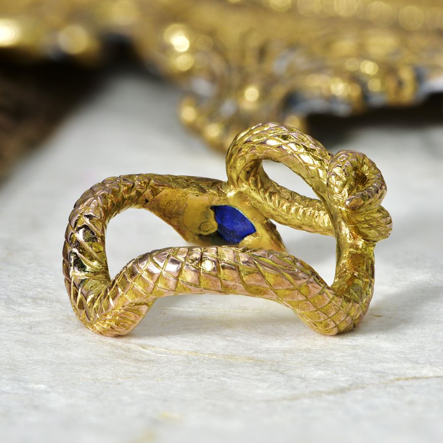 Antique The Antique Coiled Sapphire Snake Ring