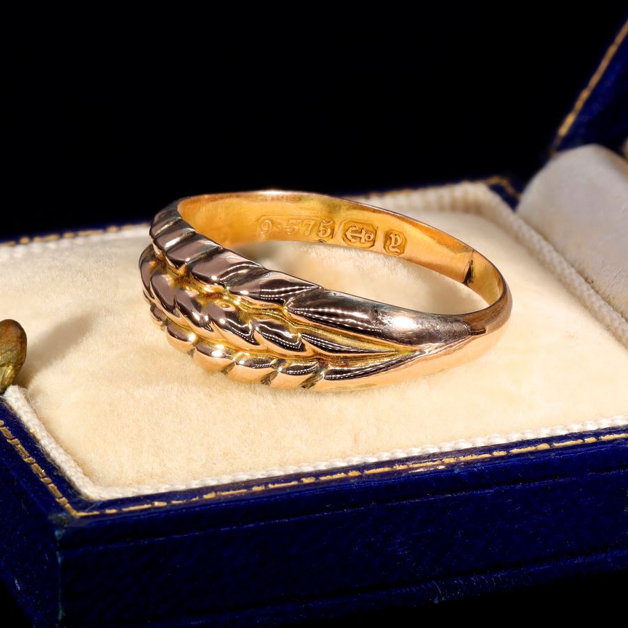 Antique The Antique Victorian 1898 9ct Gold Rope Ring