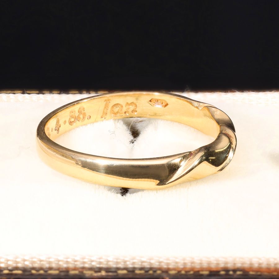 Antique The Vintage 1988 Twisted 18ct Gold Wedding Ring