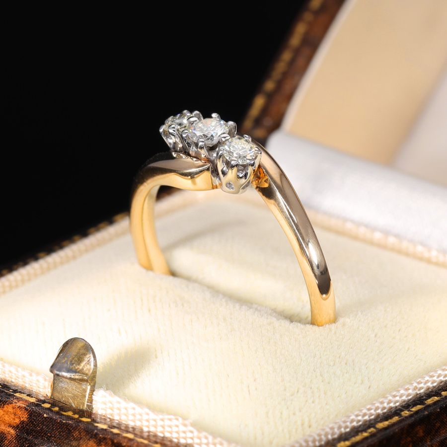 Antique The Vintage Brilliant Cut Diamond Trio Ring