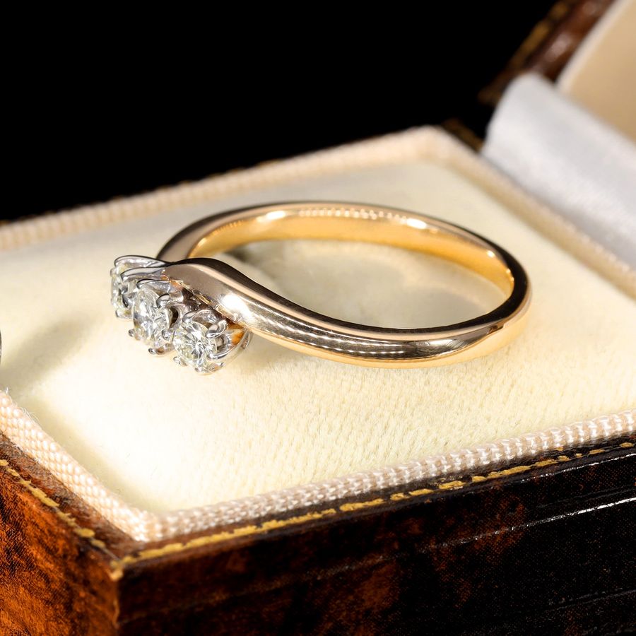 Antique The Vintage Brilliant Cut Diamond Trio Ring