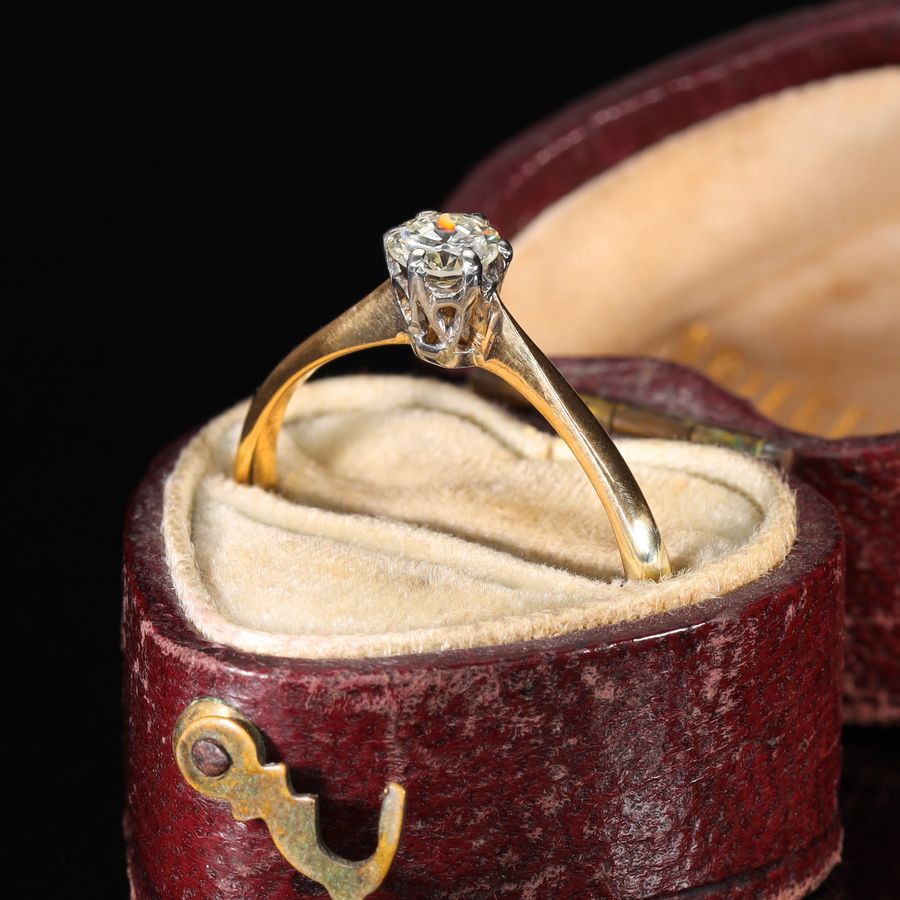 Antique The Vintage Solitaire Brilliant Cut Diamond Radiant Ring