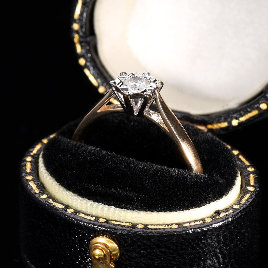 Antique The Vintage Star Illusion Solitaire Diamond Ring