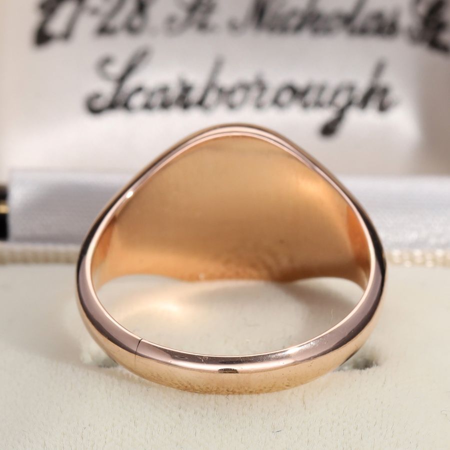 Antique The Antique 1912 Oval Rose Gold Signet Ring