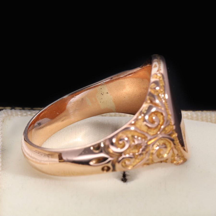 Antique The Antique 1919 Rose Gold Heavy Signet Ring