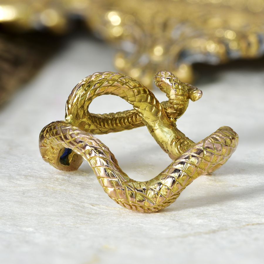 Antique The Antique Coiled Sapphire Snake Ring