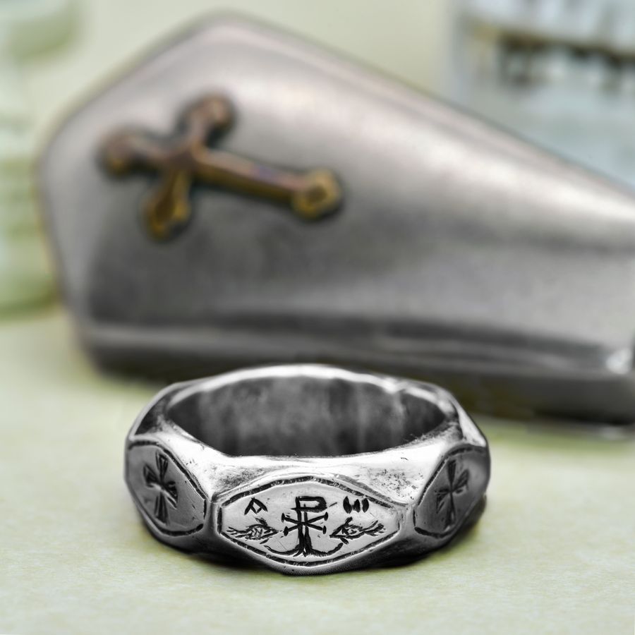 Antique The Antique Georgian Chi Rho Memento Mori Ring