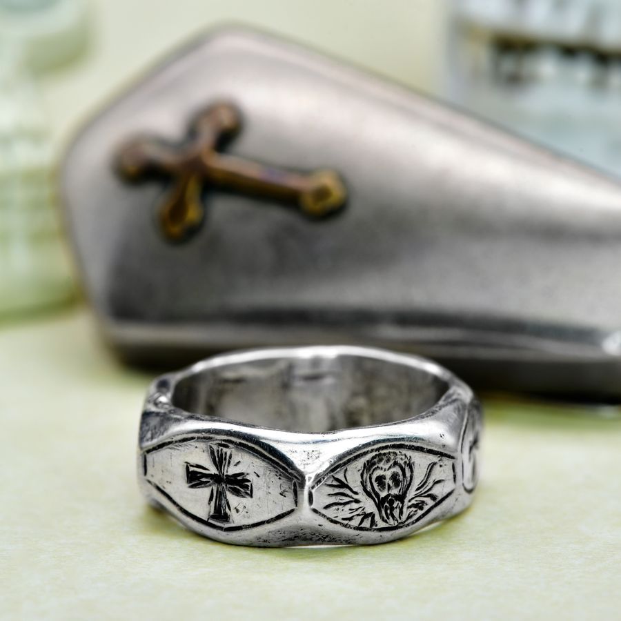 Antique The Antique Georgian Chi Rho Memento Mori Ring