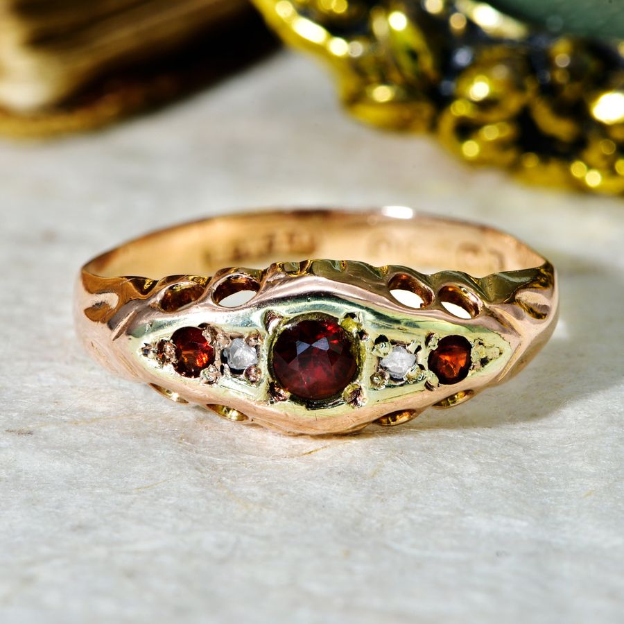 The Vintage 1929 Garnet and Diamond Ring