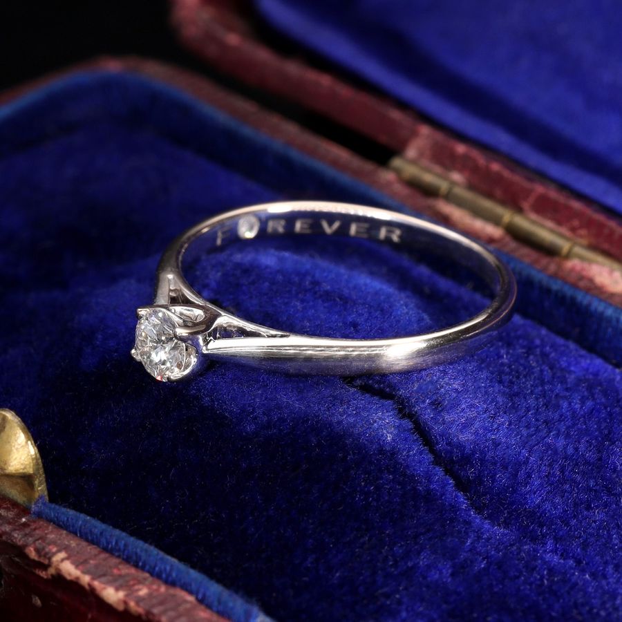 Antique The Vintage Brilliant Cut Diamond Forever Ring