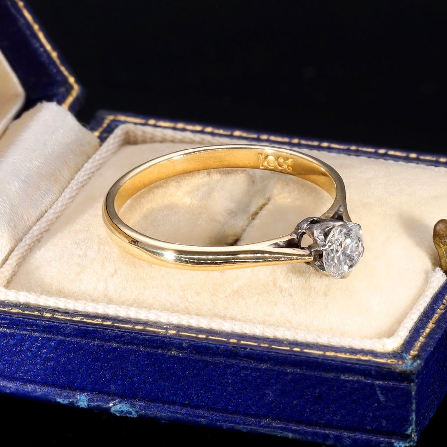 Antique The Vintage Brilliant Cut Diamond Solitaire Ring