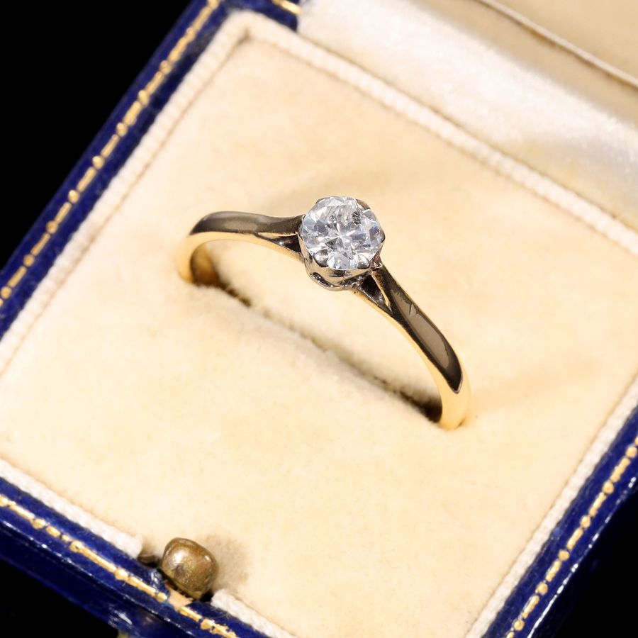 Antique The Vintage Brilliant Cut Diamond Solitaire Ring