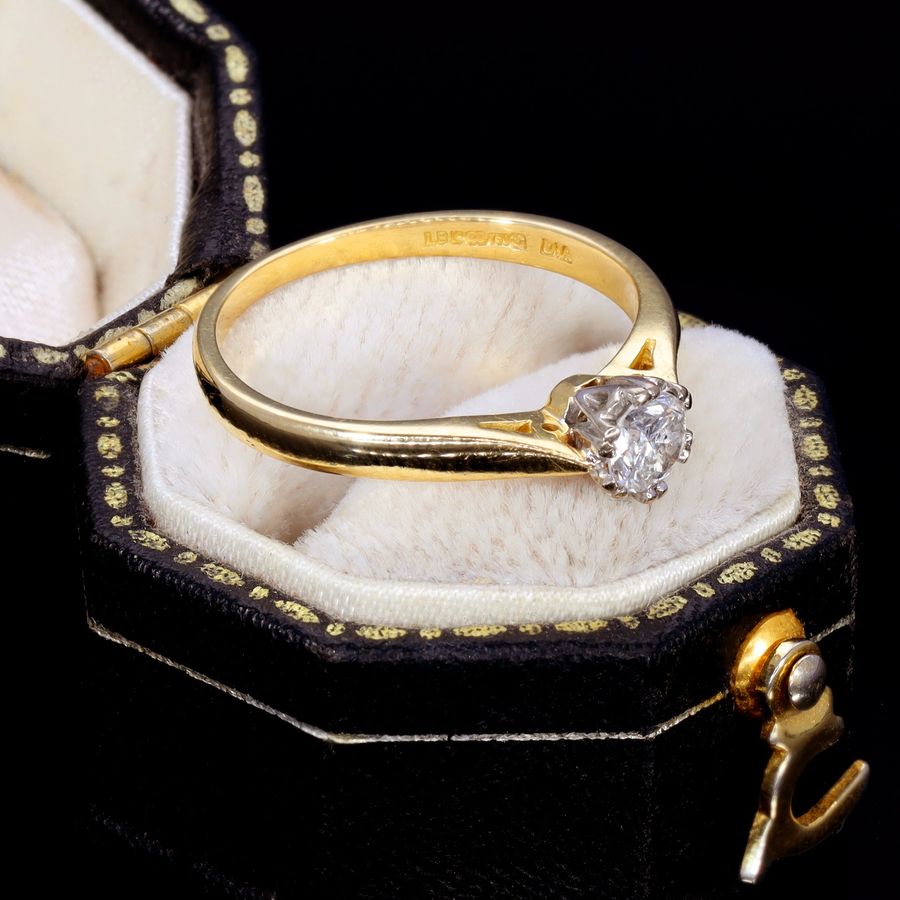 Antique The Vintage Brilliant Cut Solitaire Diamond Splendid Ring