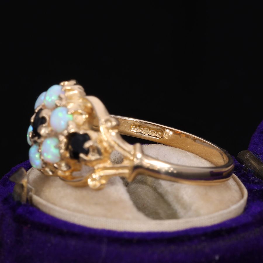 Antique The Vintage Opal and Sapphire Bloom Ring