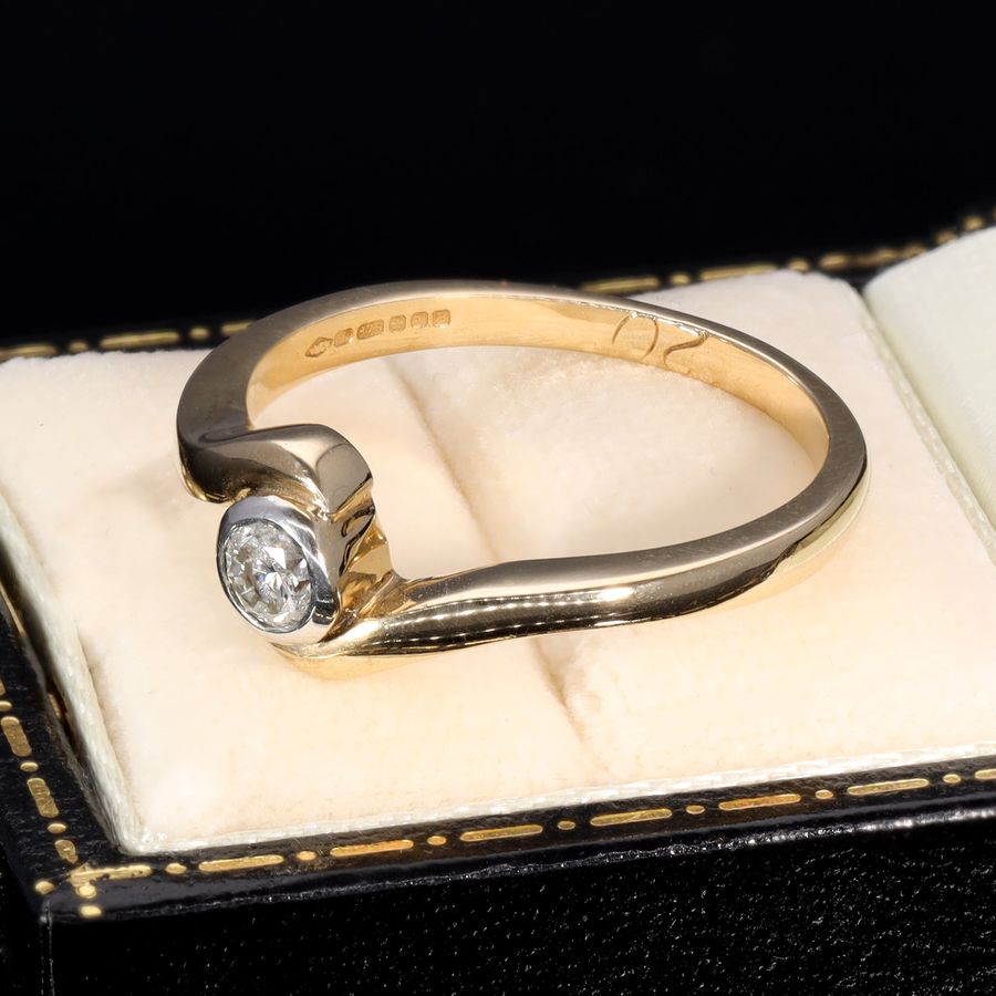 Antique The Vintage Solitaire Brilliant Cut Diamond Twist Ring