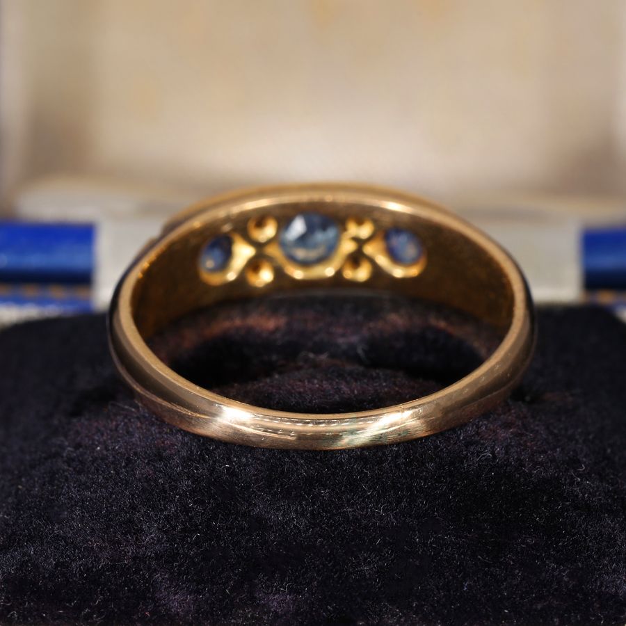 Antique The Antique 1903 Sapphire and Diamond Romance Ring