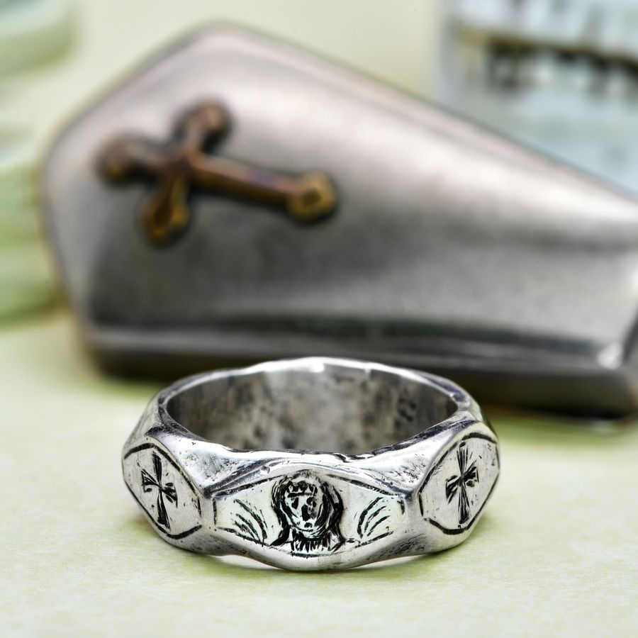 Antique The Antique Georgian Chi Rho Memento Mori Ring