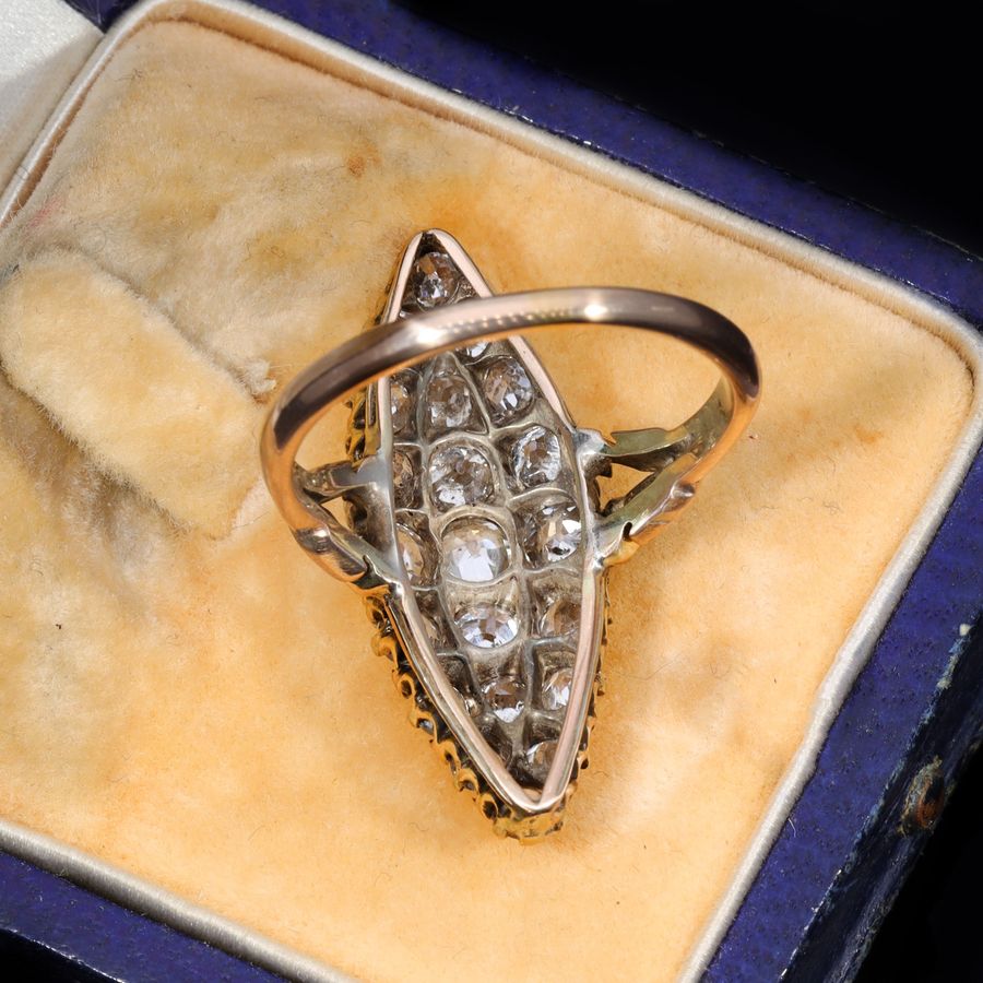 Antique The Antique Victorian Diamond Navette Extravagant Ring