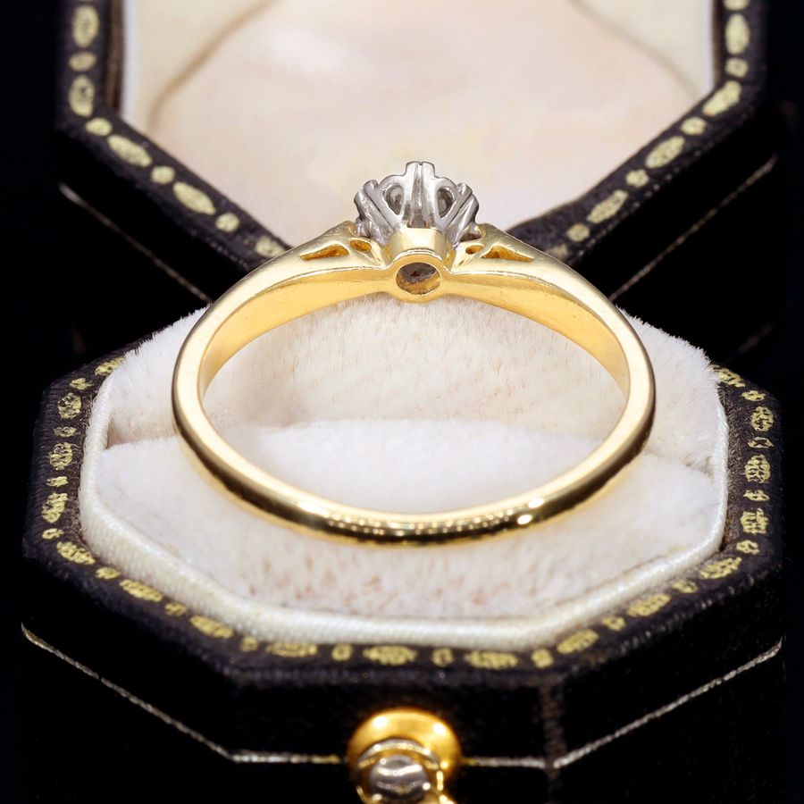 Antique The Vintage Brilliant Cut Solitaire Diamond Splendid Ring