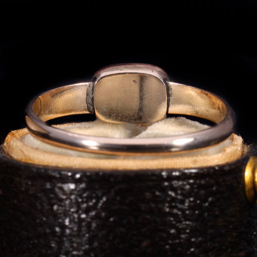 Antique The Antique Georgian Hairwork Mourning Ring