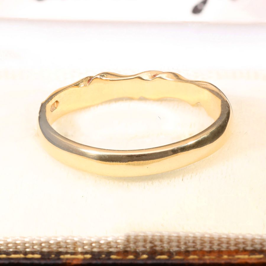 Antique The Vintage 1988 Twisted 18ct Gold Wedding Ring