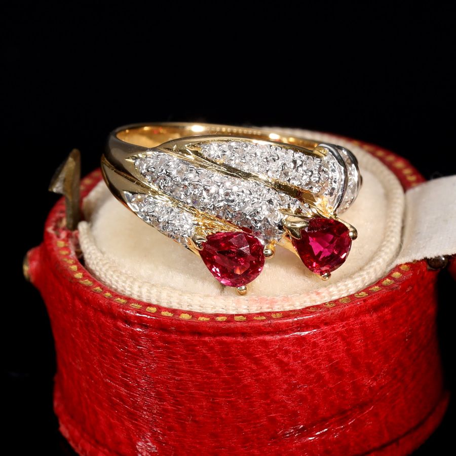 Antique The Vintage Ruby and Diamond Claw Ring