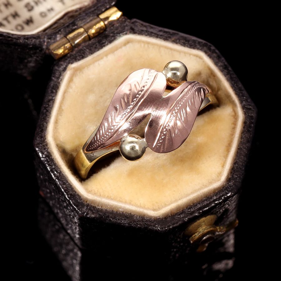 Antique The Vintage Two Feathers Ring