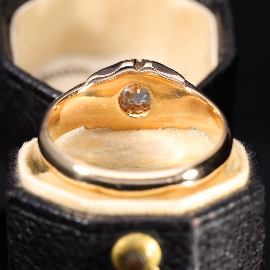 Antique The Antique Old Swiss Cut Diamond Solitaire Ring