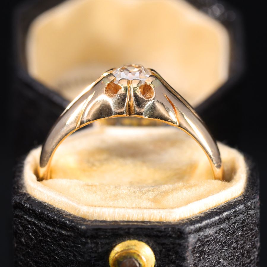 Antique The Antique Old Swiss Cut Diamond Solitaire Ring